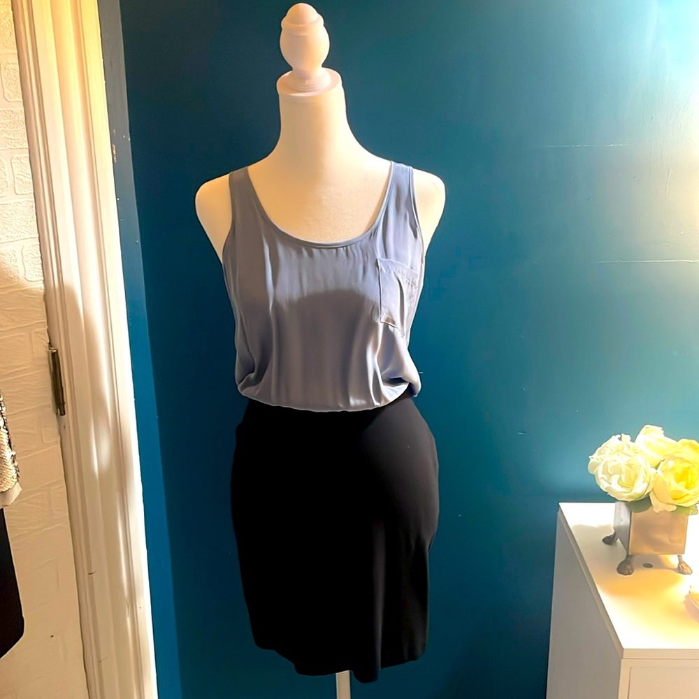 PARKER Blue and black Mini Dress